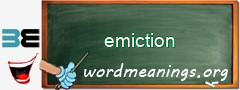 WordMeaning blackboard for emiction